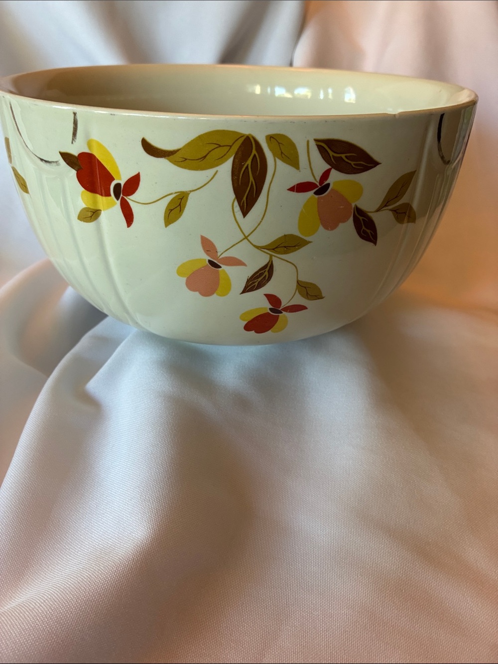 Vintage Hall Autumn Leaf Ceramic Mixing Bowl